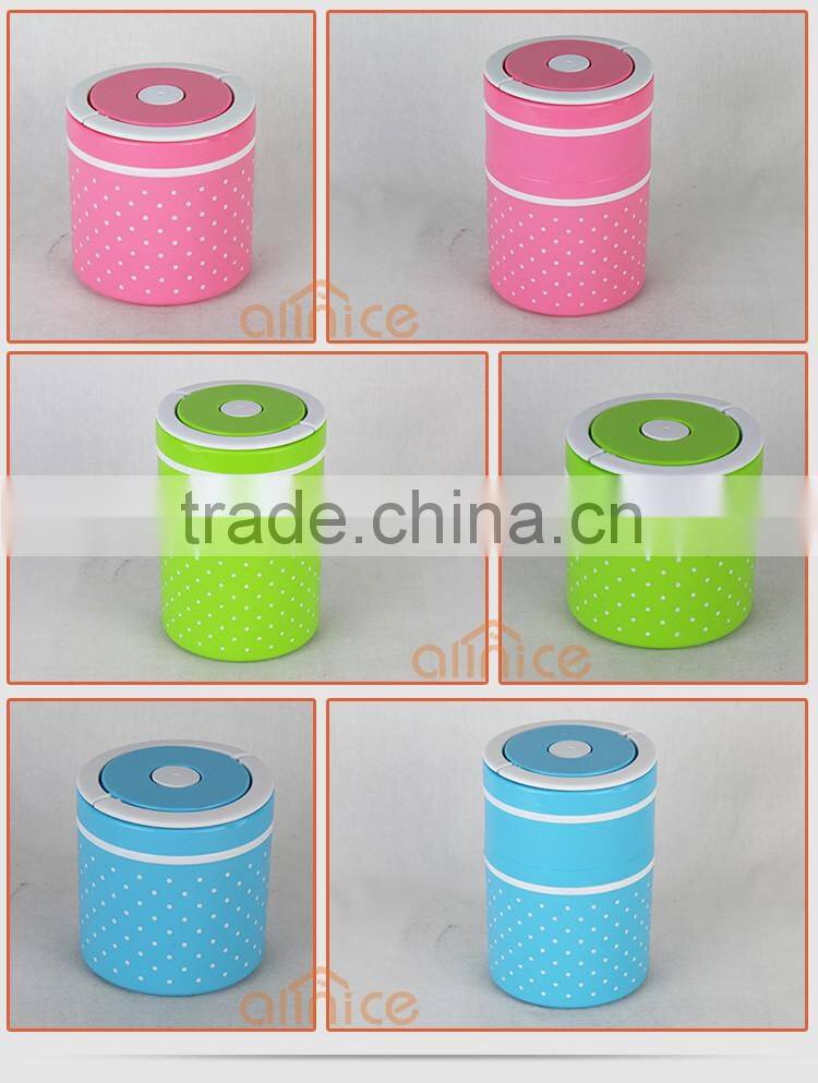 Hot Round Two Tier Bento Box/Thermos Tiffin Box/ Stainless Steel Lunch Box