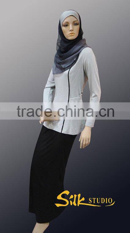 Long Sleeve Jersey Blouse Top
