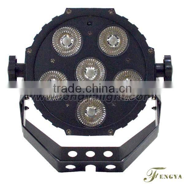 9pcs 12w RGBWA+UV 6 IN 1 led flat led par can stage light infrared ray remote