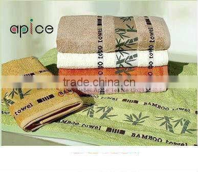 Custom Jacquard Logo Average Floral Bath Towel