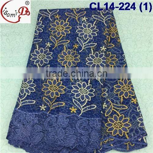 CL14-224 High quality beautiful lace fabric, tulle lace fabric for ladies,french lace fabric with flowers
