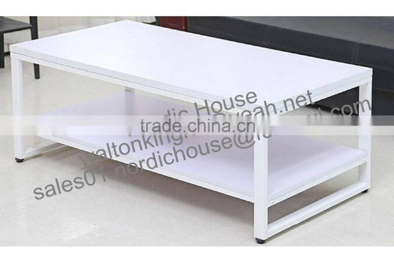 New design lacquer MDF and steel stand high quality coffee tables for home furniture