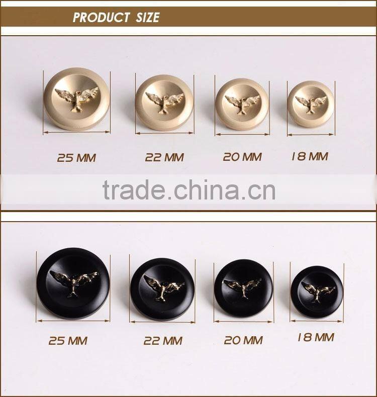 High quality metal buttons the eagle patterns button Overcoat,dust coat fashion zinc alloy botton