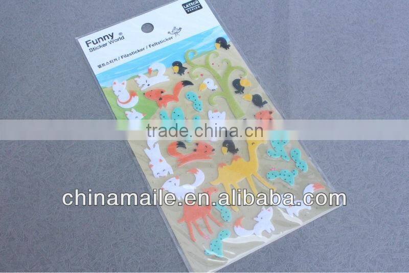 Customized felt sticker,Funny felt sticker