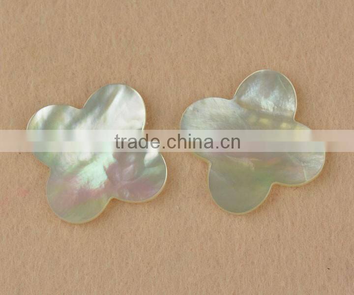 Hot Products Double Flat Polished Four Leave Clover Rough Synthetic Green Malachite Stone for sale