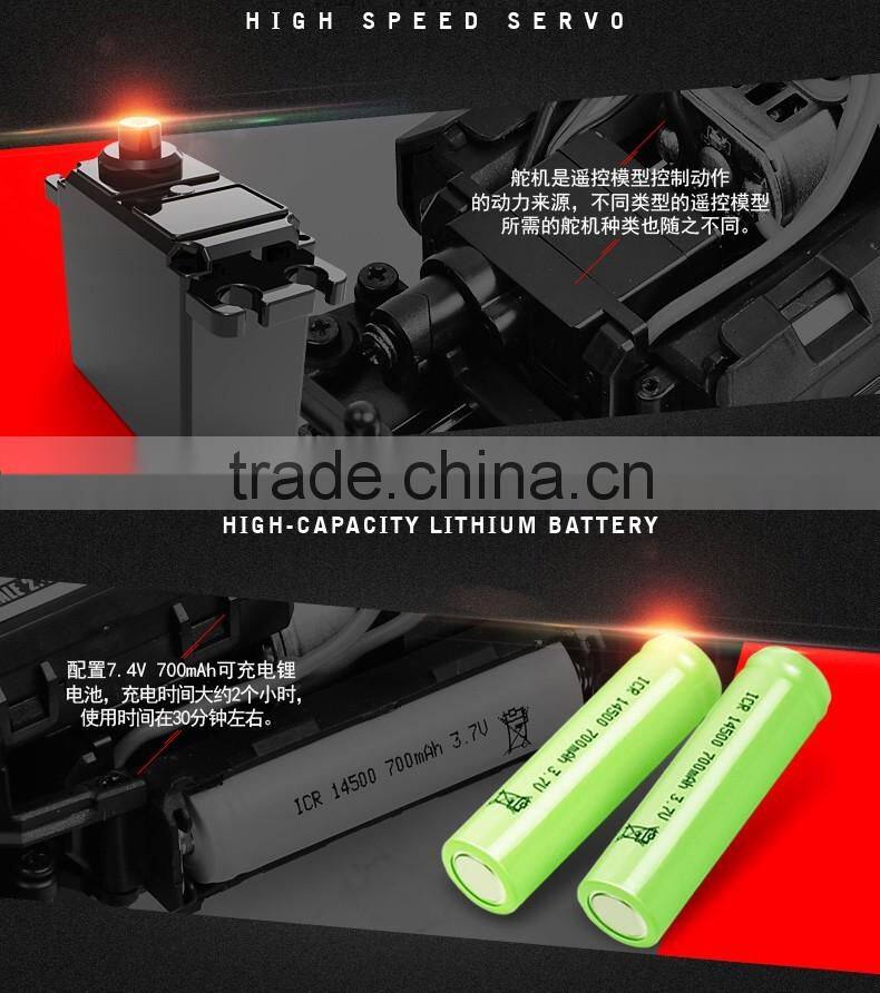 High speed rc toys 2.4G 4WD short truck rc car 1:24 buggy with 550 brush motor and 40km/h speed