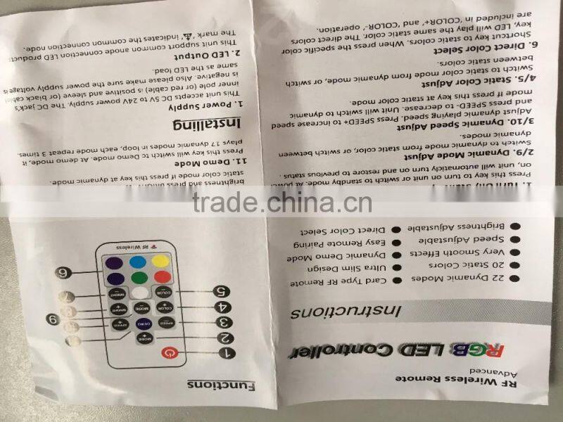 China Factory Price 17 key mini LED light controller