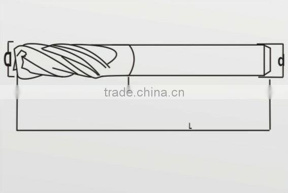 Solid Carbide End mill China manufacturer be coated For High Hardened