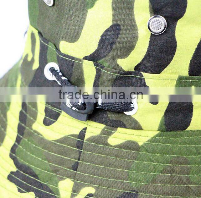 Wholesale 2016 camo bucket hat/ customized logo bucket cap