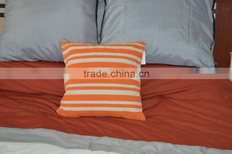 stripe printing Cotton Cushion with PP Filling