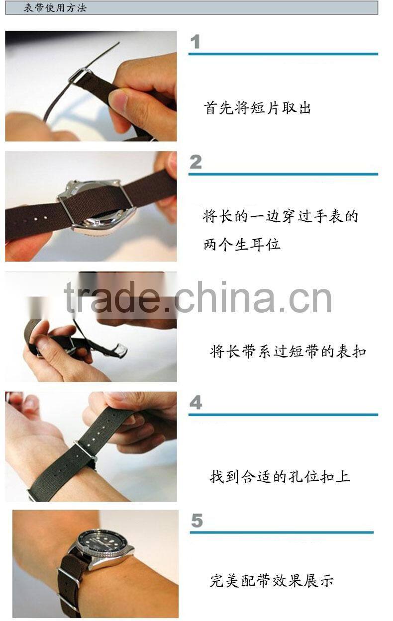 Europe fashion brown calf leather zulu changable watch strap