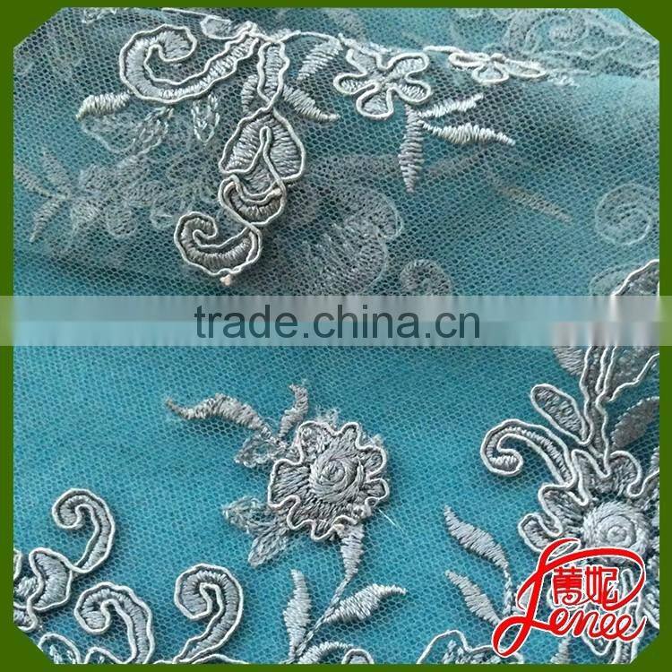 SOFT QUALITY SEQUINED DESIGN MESH EMBROIDERY FABRIC