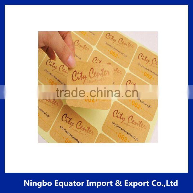China factory custom printed rolling papers fruit self adhesive label stickers