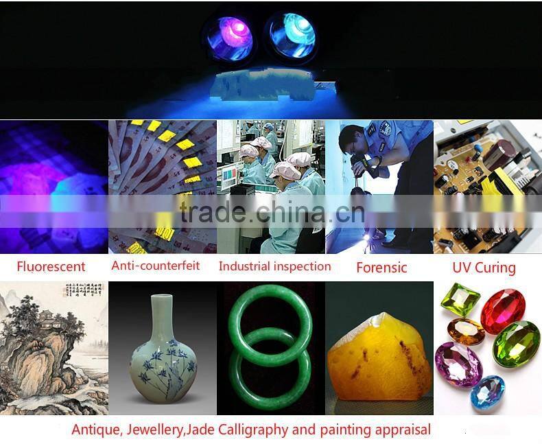 2016 best selling 365nm 5w blacklights led purple light uv flashlight UVL03