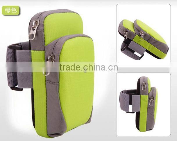 High - grade double zipper wrist pack arm of mobile phone key outdoor sports bag;Running Mobile Phone nylon sport arm bag
