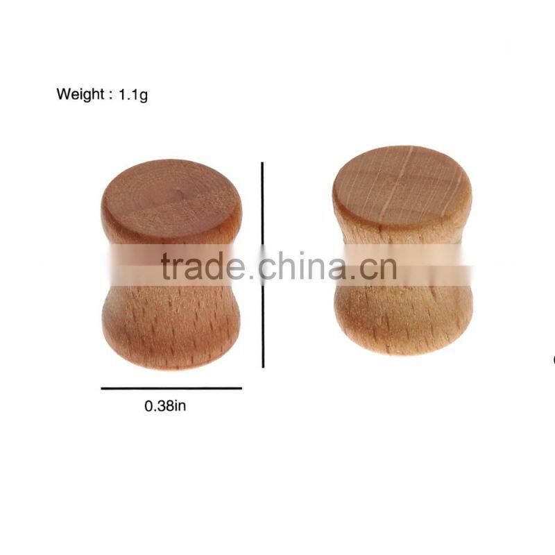 7 Pairs Organic Wood Saddle Plug Ear Plug Earlet Flesh Tunnel - Available in Size 8mm - 20mm