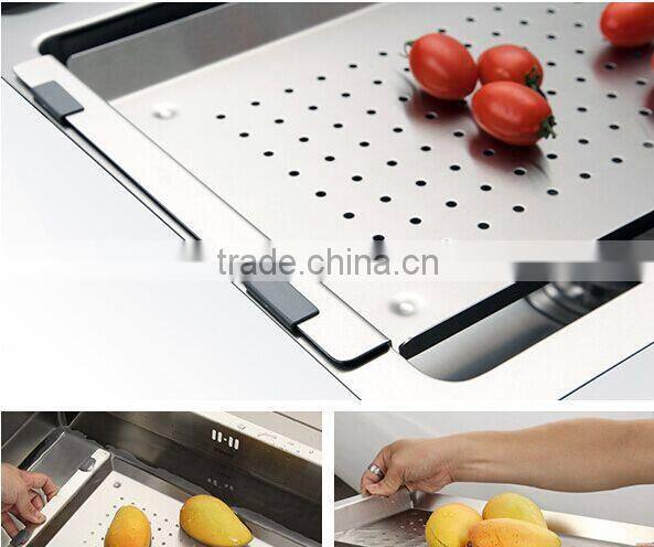 HOUSESTAR HOT SELLING handmade kitchen sink stainless steel rice colander