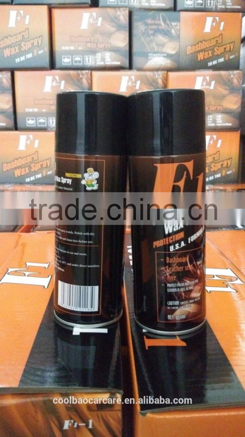 car polish dashboard cleaner aerosol spray wax