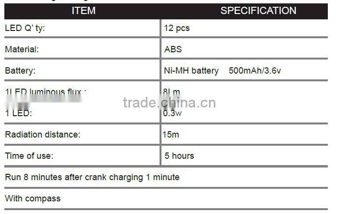 Outdoor dynamo 12 pcs LED super bright solar garden light