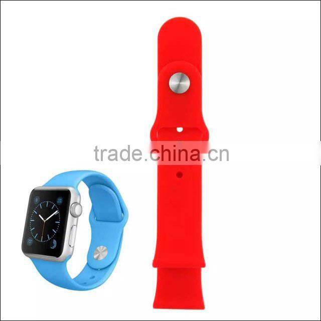 Colorful Wrist Bands for Apple Iwatch Soft Rubber Watch Straps Wearable Bands for 38mm 42mm Iwatch DIY Own Apple Smart Watch