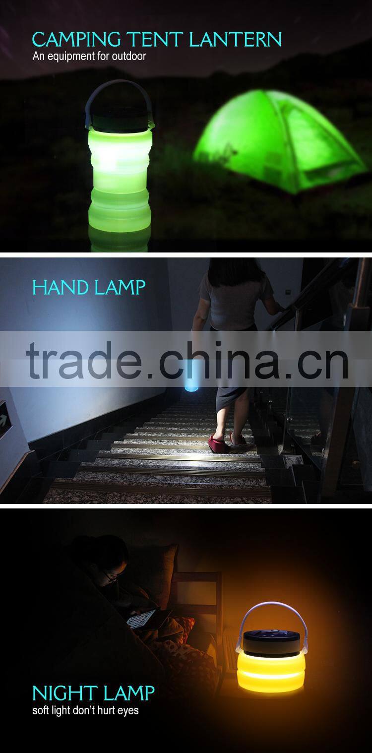 2016 Rechargeable LED Bottle Light Unique Birthday Gift Silicone Foldable Bottle Light