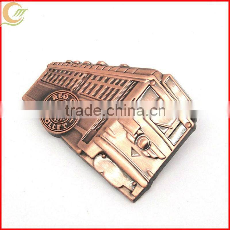 Zinc alloy antique bronze plating 3D custom uae badge with pin