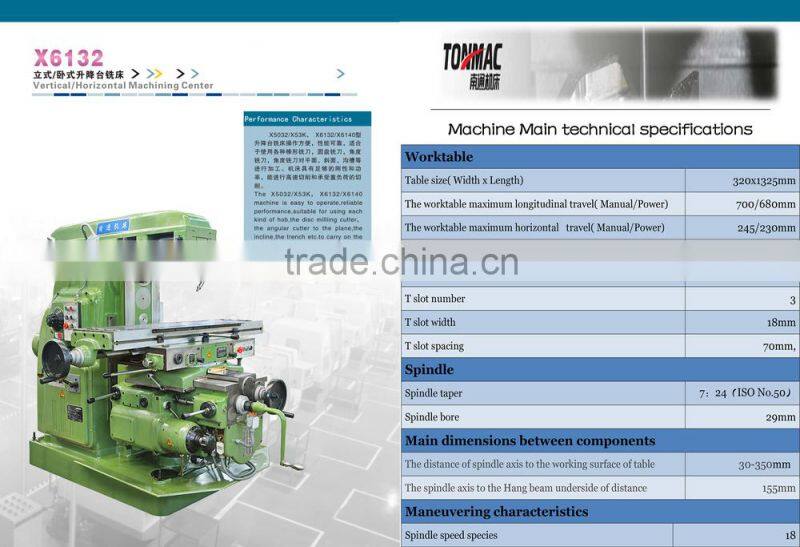 Horizontal Milling and boring Machine X6132