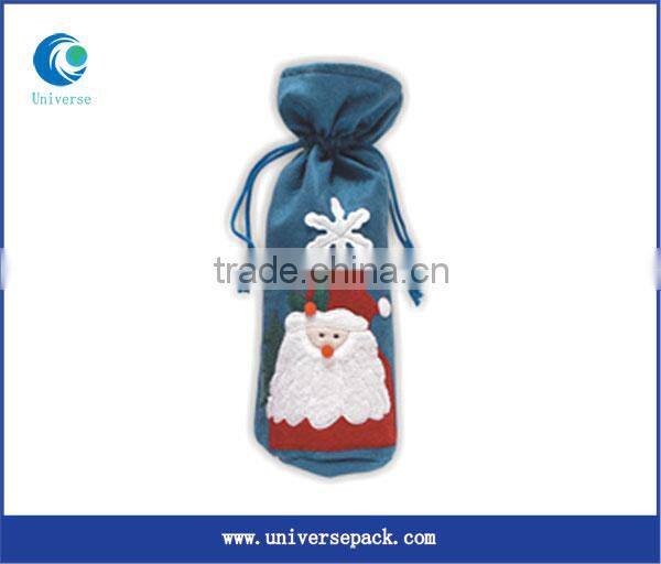 Customized White Velvet Wine Bag With Personal Printing Custom Design Bags