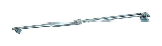 Double connector, adjustable shower rods