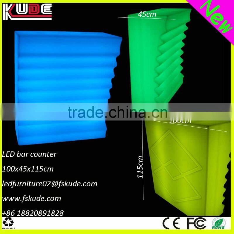 New bar counter design/illuminated LED bar counter/LED bar table for night club