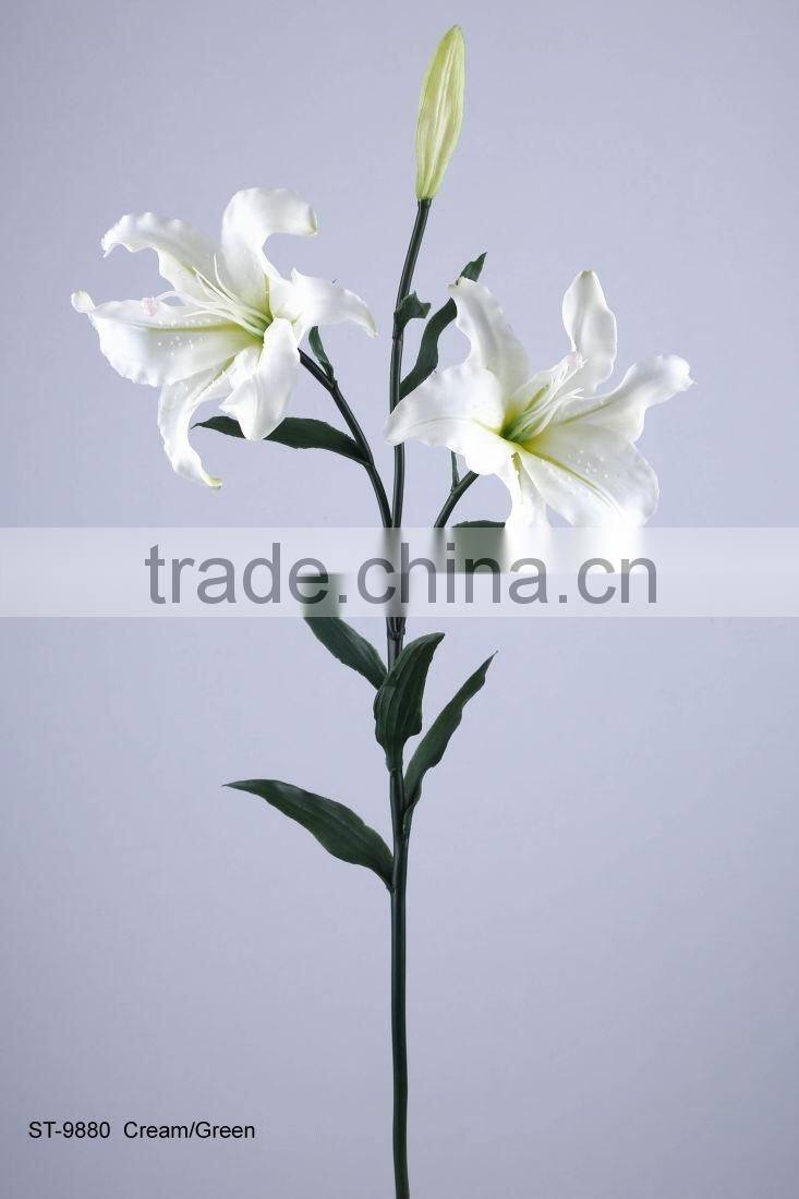 88 cm PVC Real Touch Tiger Lily Spray Artificial Flower