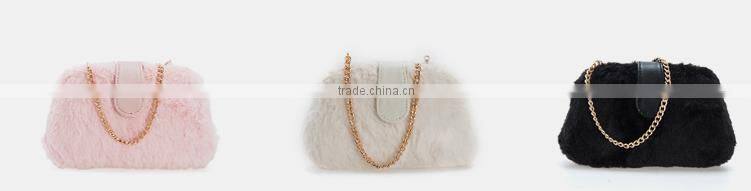 Pink young girl plush cross body bag Eco friendly fabric