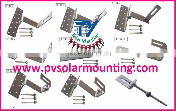 Solar roof tile hook for tile rooftop mount