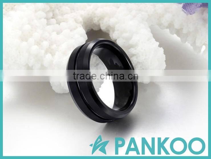 hot sale wholesale rings for men jewelry trendy black tungsten ring