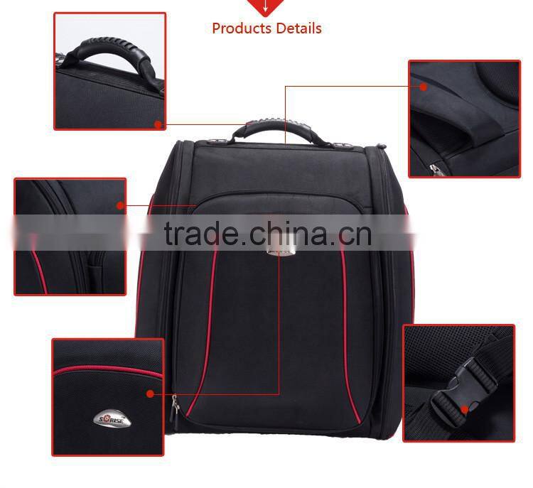 New Arrival Soft Nylon Makeup Artist Travel Backpack With Cosmetics Clear Storage