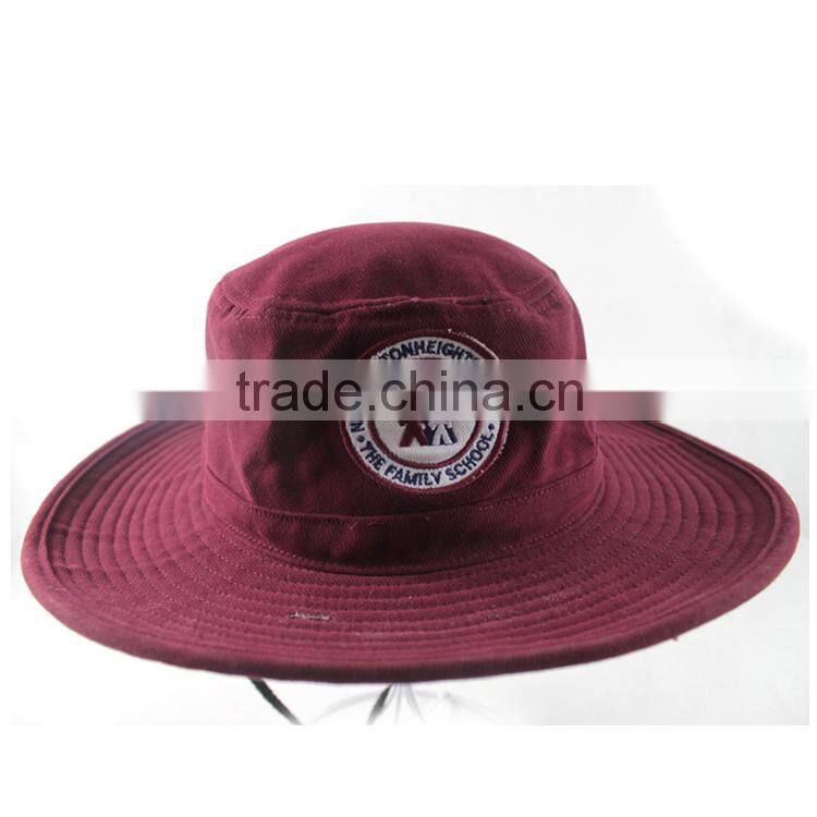 High quality mens brush cotton bucket hat with string