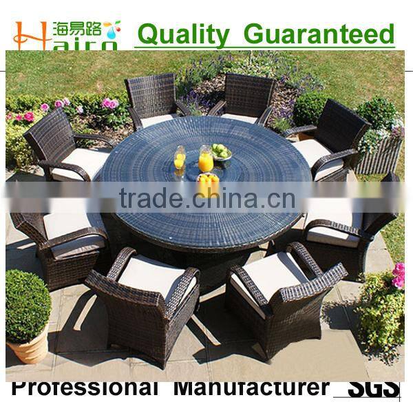 rattan wicker round restaurant table and chair