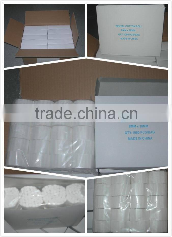 8x38mm 10x38mm 12x38mm size dental cotton roll