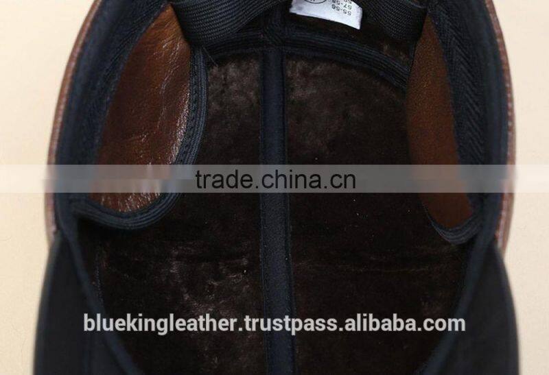 New Men's Real Cowhide Leather Vintage Sunbonnet Baseball Beret Cap Hunting Hat