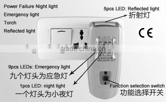 Rechargeable LED Torch Emergency light power failure night lamp