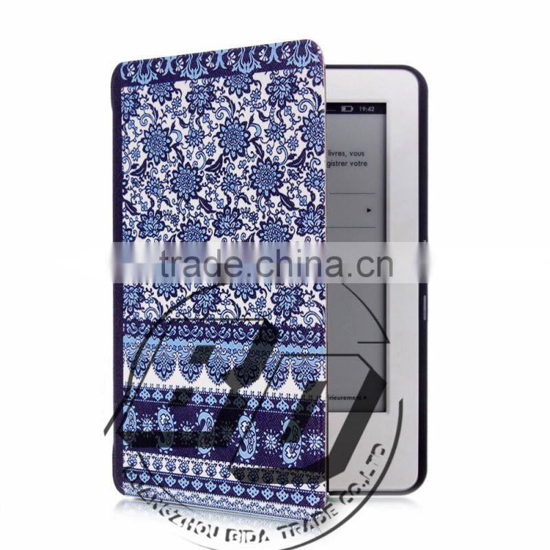 Fashionable Popular Painting Gallery Mutipatterns cover case For new kindle 2014/kindle6/kindle touch tablet case