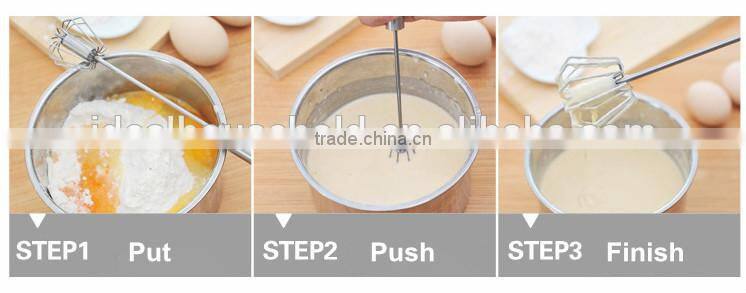 Stainless Steel Rotation Whisk Tool For Kicthen