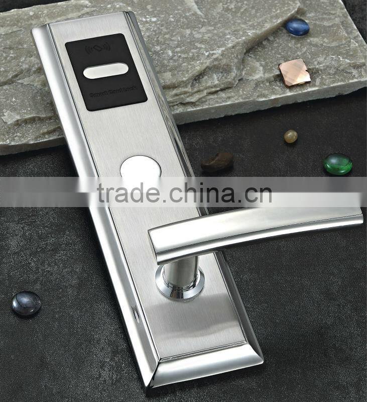 bright stainless hotel locks