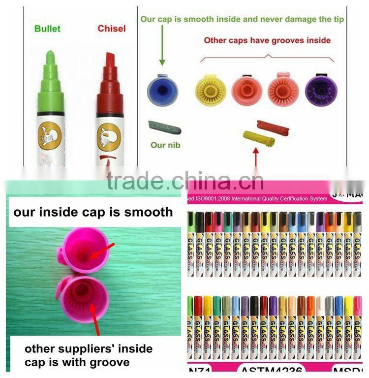 Kids Paint marker pen sales 3/6/8/10/15mm tips imported ink car painting liquid chalk markers 8-19colors 2017 unique markers