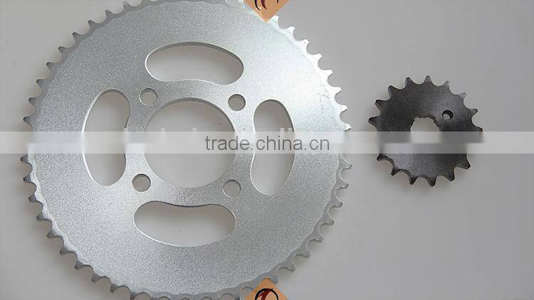 China zhejiang yongkang factory direct price competitive price150cc motorcycle chain sprocket and chain kit