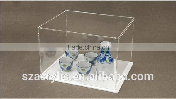 counter clear acrylic ceramic tea set display box