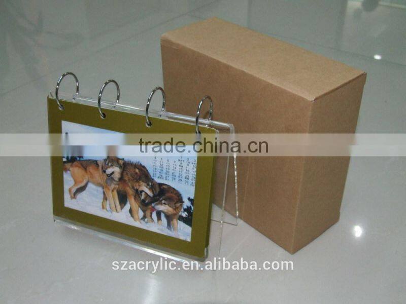 2016 promotional gift acrylic calendar stands calendar