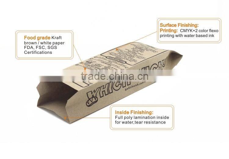 Factory price waterproof advantages food packaging bag for French roll packaging