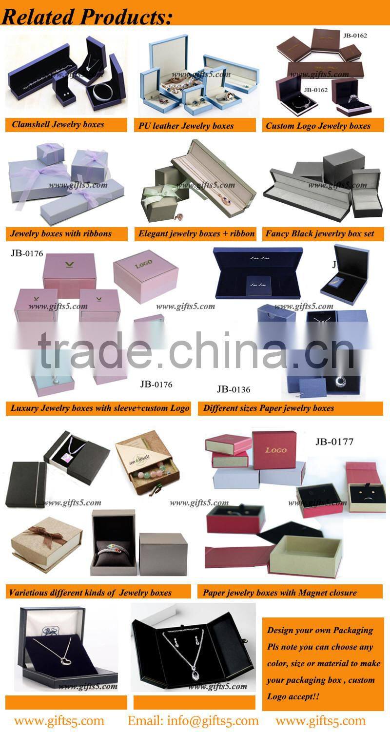 2016 Custom simple kraft paper jewelry box / kraft brown square cardboard jewellery boxes for jewellery hot sale
