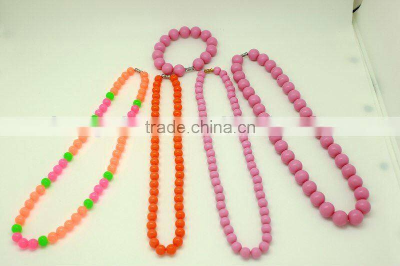 fashion colorful silicone baby chewing bead bracelet